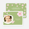 Flower Photo Cards for Birthday Parties - Apple Green