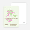 Flower Themed Housewarming Party Invitations - Pistachio