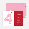 Flying Butterfly Modern Birthday Invitation - Cherry Red