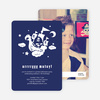 Flying Pirate Ship Halloween Party Invitations - Deep Blue
