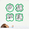 Fun, Modern Picture Frame Wall Decals - Green