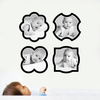 Fun, Modern Picture Frame Wall Decals - Black
