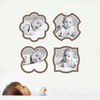 Fun, Modern Picture Frame Wall Decals - Brown