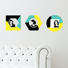 Geometric Color Block Photo Wall Decals - Green