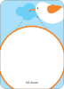 Note Cards: ‘Stork Baby Announcements’ cards. - Sky Blue