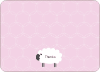 Stationery: ‘Sheep Baby Shower’ cards. - Fuchsia