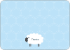 Stationery: ‘Sheep Baby Shower’ cards. - Light Blue