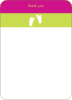 Notecards for the ‘Baby Feet Shower Invitations’ cards. - Fuchsia