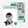 Graduation Bubbles Invitations - Blue Banner