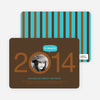 Graduation Cutout Invitations - Coffee Bean