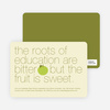 Graduation Fruit Invitations - Green Apple