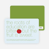 Graduation Fruit Invitations - Red Apple