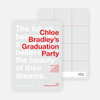 Graduation Quote Invitations - Candy Apple Red