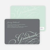 Graduation Script Invitations - Grad Gray