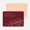 Graduation Script Invitations - Burgundy