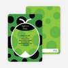 Green Ladybug Modern Birthday Invitation - Forest Green