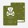 Green Pirate Modern Birthday Invitation - Olive Green