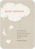 Handcrafted Mobile Baby Shower Invitations - Beige
