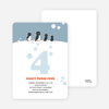 Happy Feet Penguin Birthday Invitation - Celestial Blue
