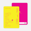 Hats Off Graduation Announcement and Invitation - Bright Yellow