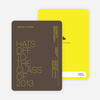 Hats Off Graduation Announcement and Invitation - Bright Yellow