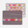 Heart Interplay Save the Date Cards - Plum