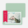 Holiday Photo Cards: Joy, Peace & Love Stripes - Green