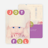 Holiday Photo Cards: Joyful Ornaments - Purple