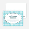 Houndstooth Party Invitations - Azure