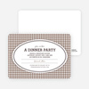 Houndstooth Party Invitations - Cappuccino