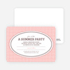 Houndstooth Party Invitations - Salmon