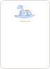 Thank You Card for Blue Rocking Horse Baby Shower Invitations - Glacier