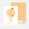 Ice Cream Social Summer Party Invitations - Pumpkin