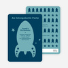 Intergalactic Modern Birthday Invitation - Sea Blue