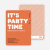 It’s Party Time Invitation - Dull Red