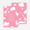 It’s Raining Animals Baby Shower Invitations - Cotton Candy