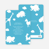 It’s Raining Animals Baby Shower Invitations - Cornflower Blue