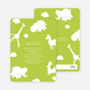 It’s Raining Animals Baby Shower Invitations - Celery