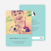 Kids Modern Birthday Invitations Featuring Skip the Dog - Blueberry Mist