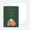 King Kang Birthday Invite - Forest Green