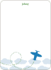 Stationery: ‘Modern Airplane’ cards. - Royal Blue