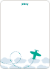 Stationery: ‘Modern Airplane’ cards. - Azure Blue