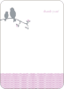 Thank You Card for Classic Bird Baby Shower Invitation - Lilac