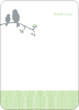 Thank You Card for Classic Bird Baby Shower Invitation - Honeydew
