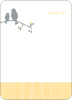 Thank You Card for Classic Bird Baby Shower Invitation - Apricot