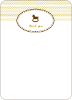 Note Cards: ‘Classic Rocking Horse’ cards. - Mustard