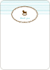 Note Cards: ‘Classic Rocking Horse’ cards. - Aquamarine