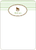 Thank You Card for Classic Rocking Horse Baby Shower Invitation - Emerald Green