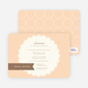 Lace Doily Bridal Sower Invitations - Orange