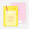 Lemonade Stand Party Invitations - Fuschia